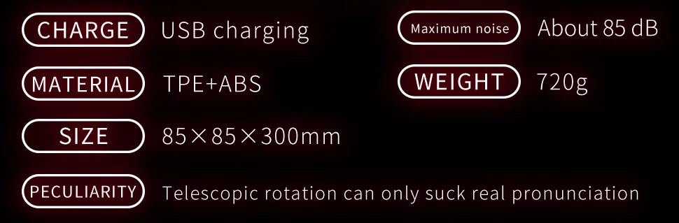 Automatic Sucking Male Masturbator parameters