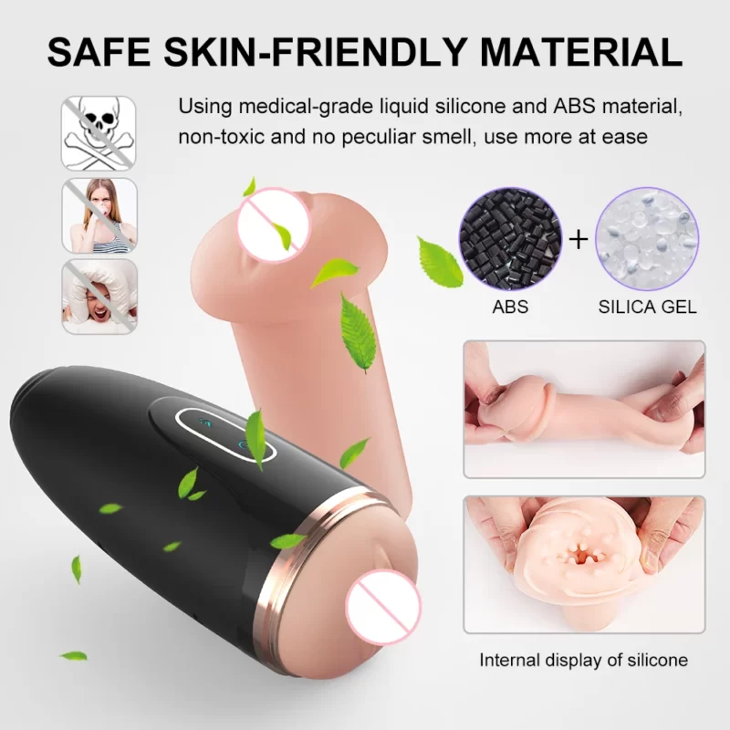 Realistic Male Masturbator safe skin material non toxic