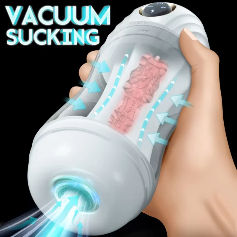 Thrusting Male Masturbator vacuum sucking