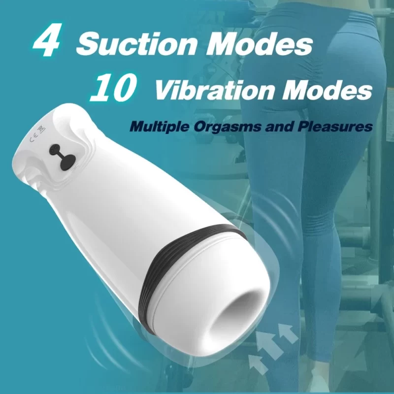 Vacuum Masturbator Toy 4 suction and 10 vibration modes