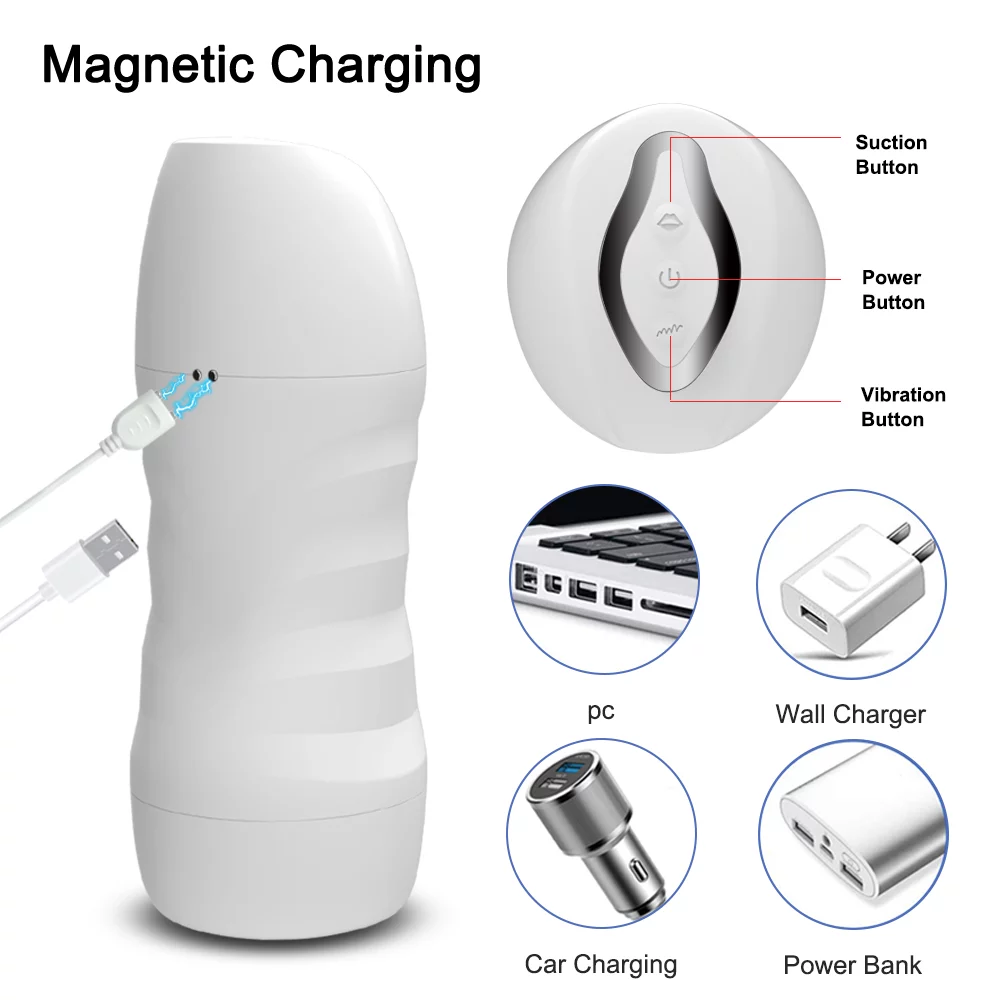 automatic male masturbator magnetic charging