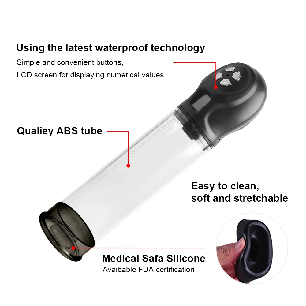 electric penis pump medical safe silicone