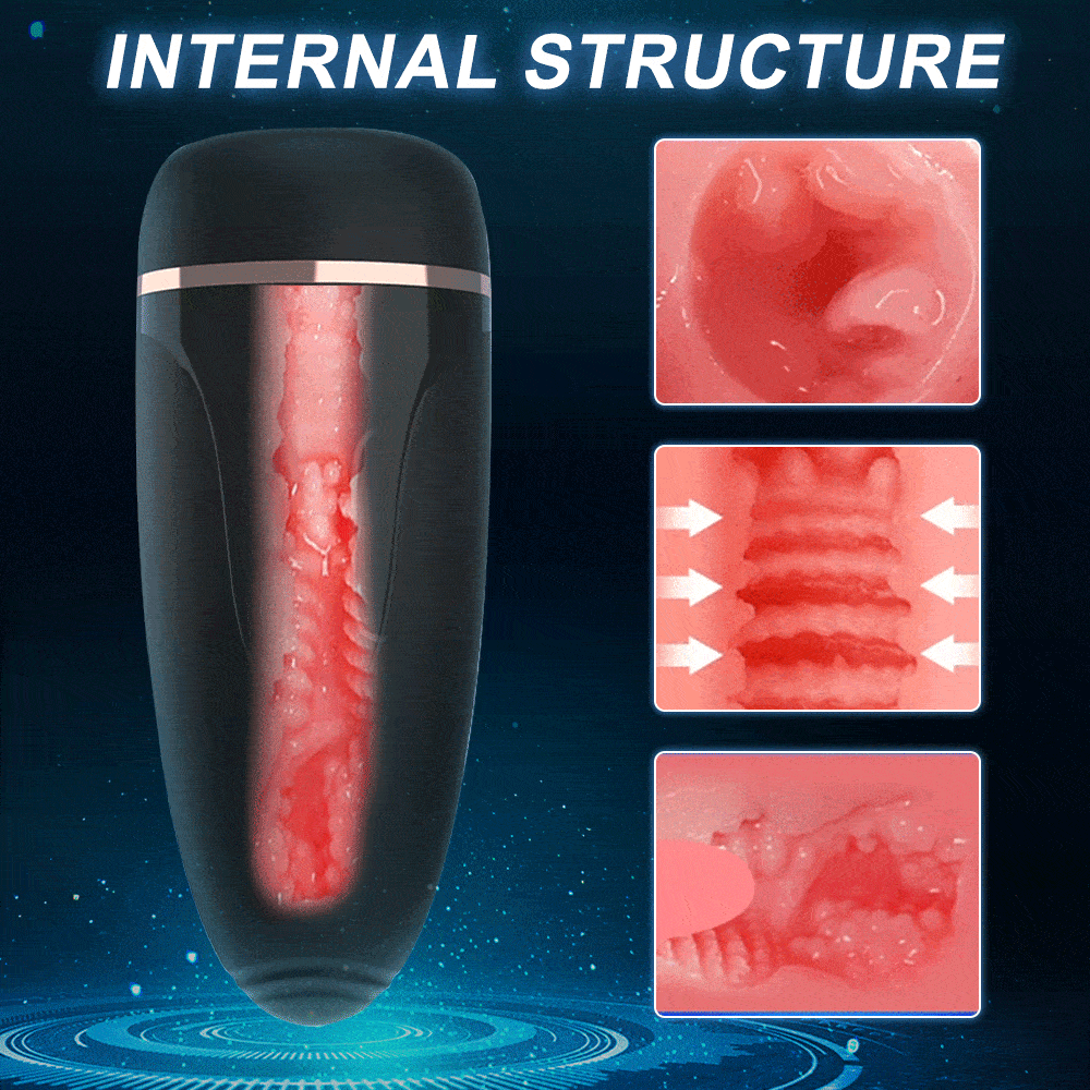 hands free realistic male masturbator internal structure