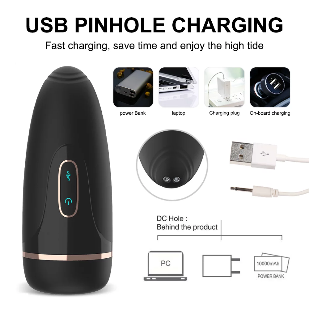 realistic male masturbator combo USB charging