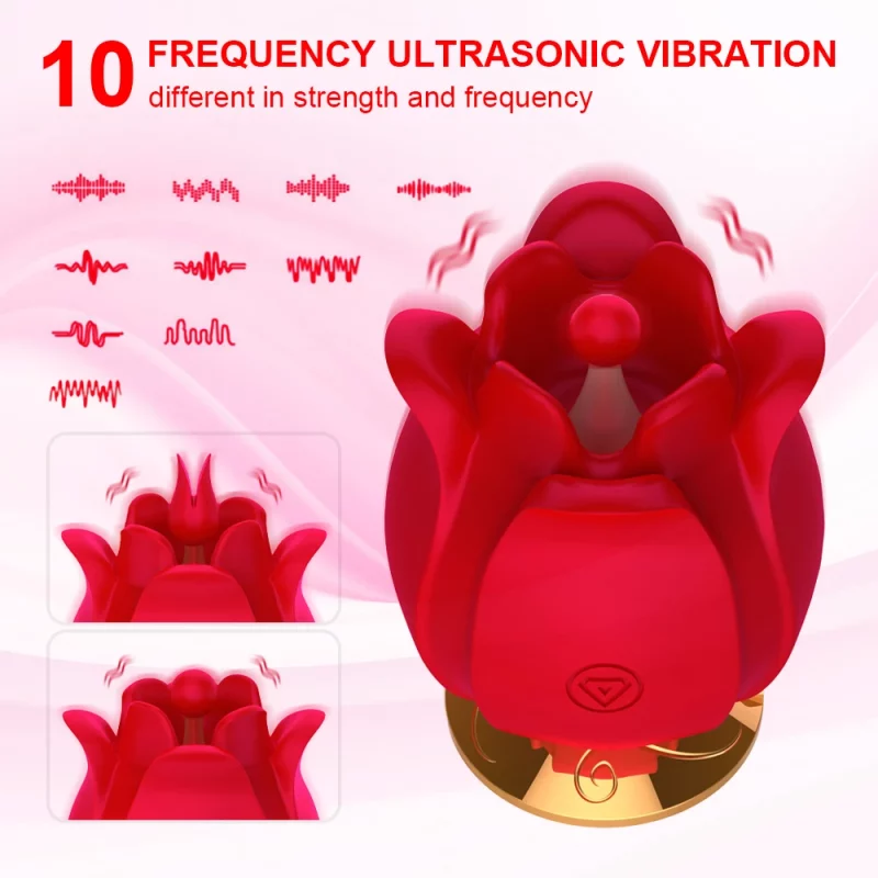 Blooming Rose Toy 10 frequency ultrasonic vibration