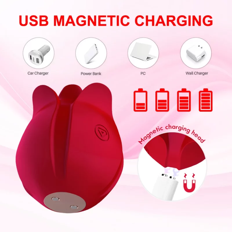 Blooming Rose Toy USB magnetic charging