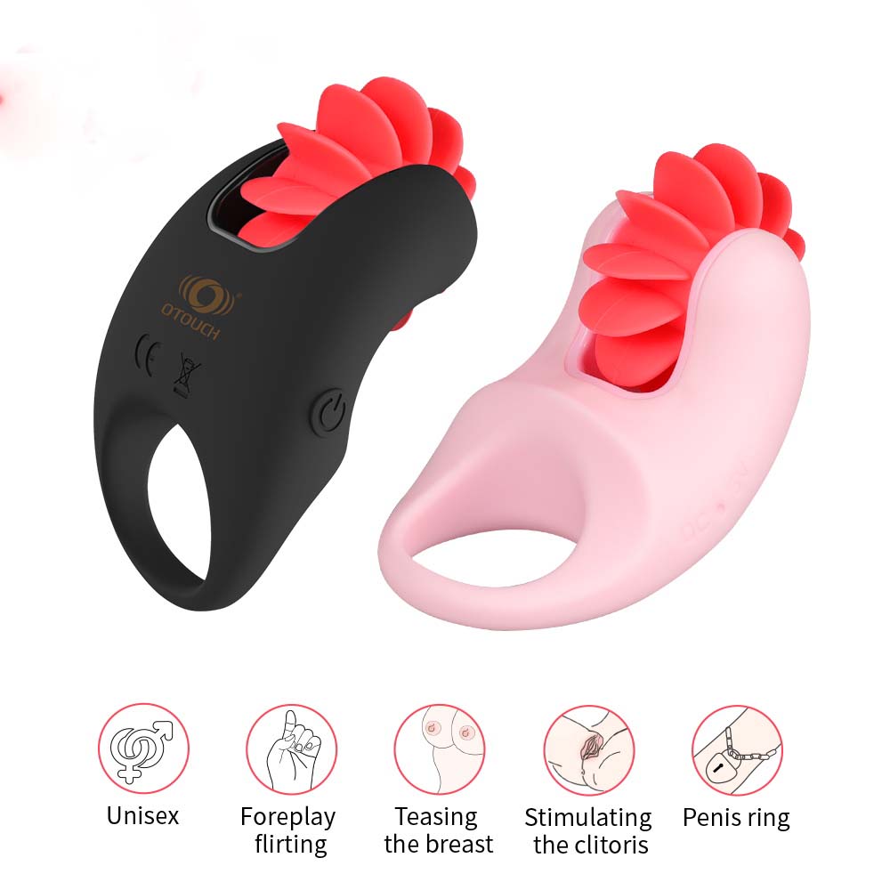 Clit Rose Toy unisex foreplay teasing stimulating penis ring
