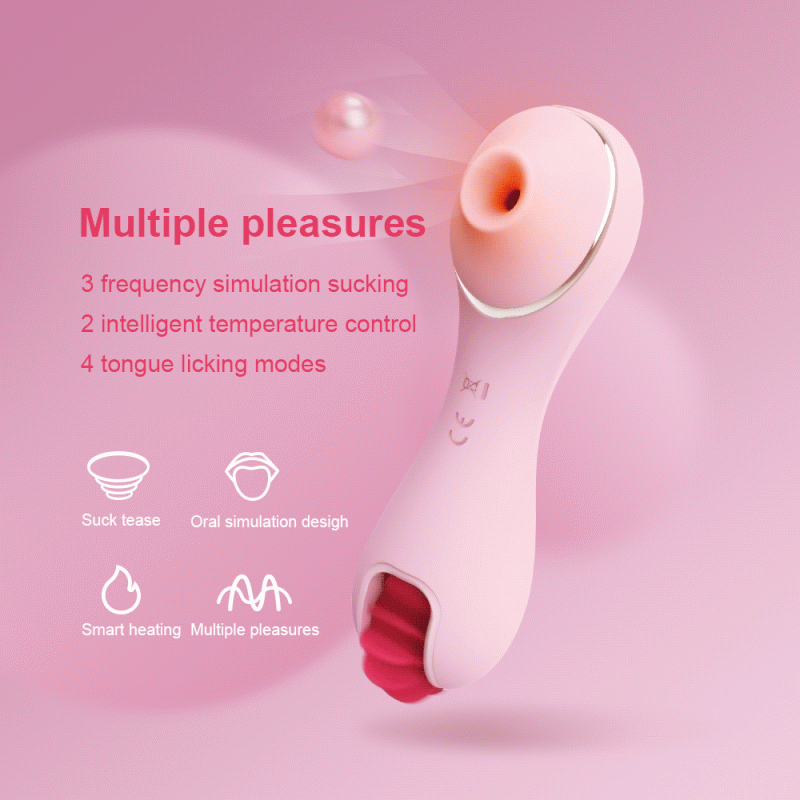 Clitoral Suction Heating Vibrator multiple pleasures sucking and licking
