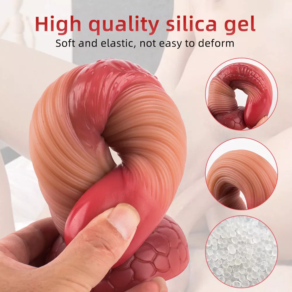 Huge Dragon Dildo high quality silica gel
