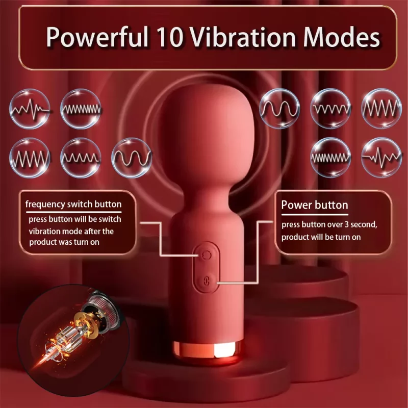 Magic Wand Massager powerful 10 vibration modes