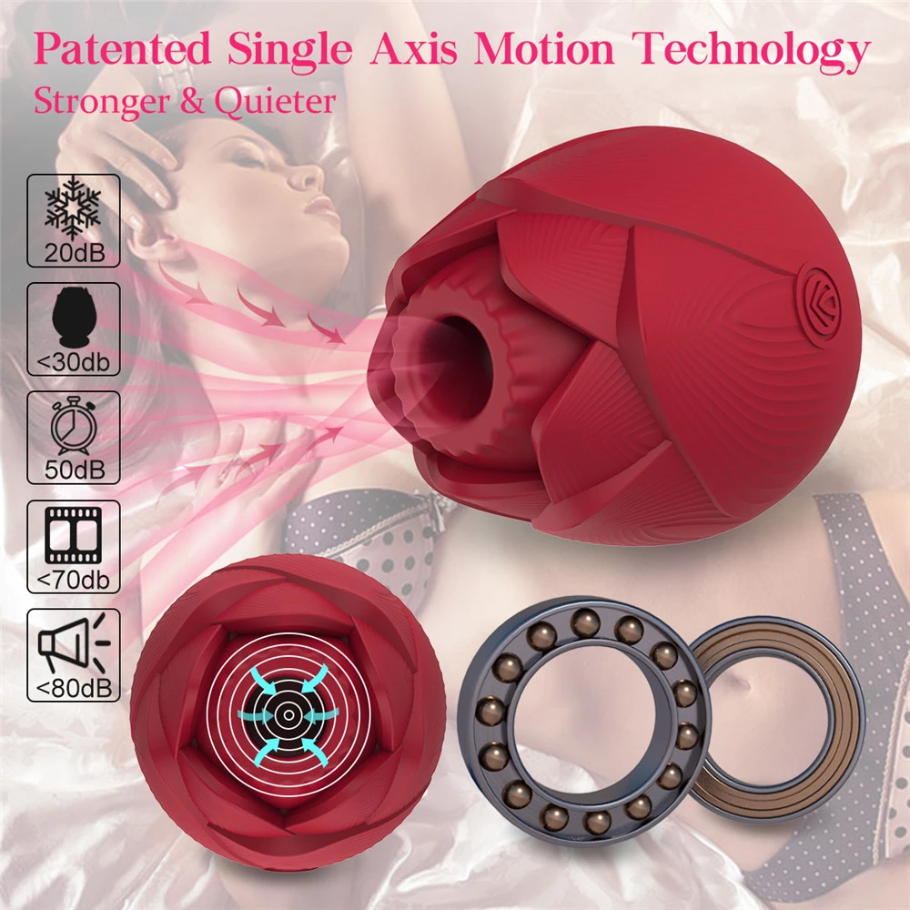 Rose Blossom Sex Toy patented single axis motion technology strong and quieter