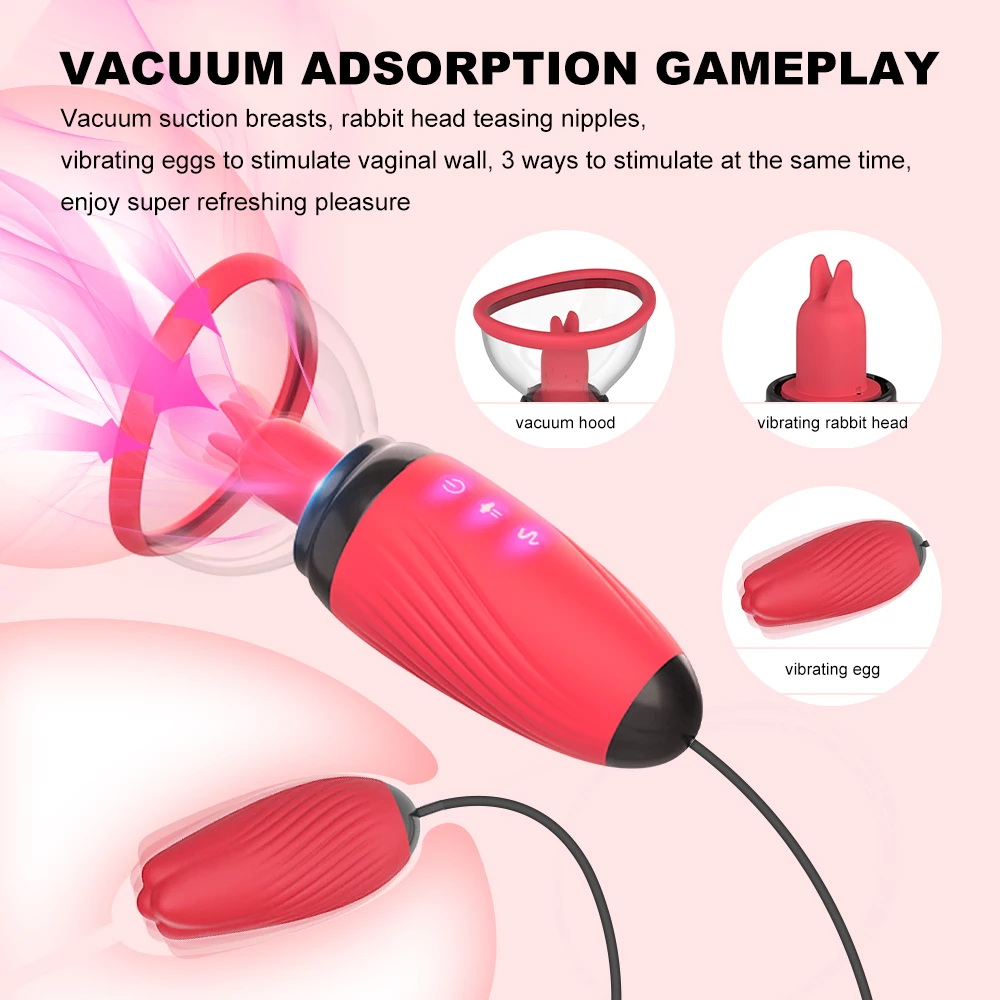 Rose Nipple Sucker vacuum adsorption game play