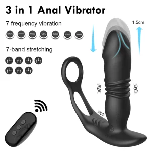 Thrusting Anal Dildo 3 in a anal vibrator