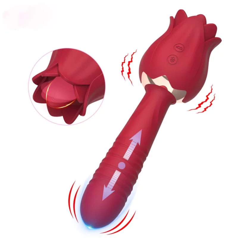 Thrusting Rose Toy With Dildo