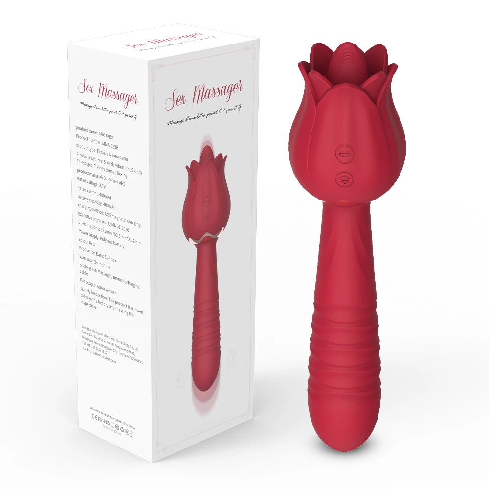 Thrusting Rose Toy With Dildo with box