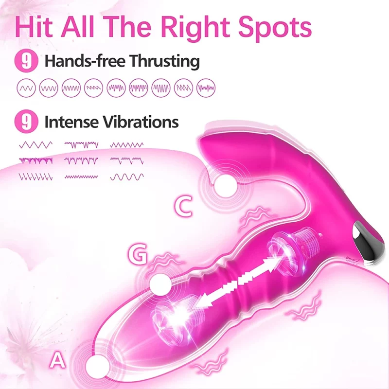 Thrusting Wearable Dildo Vibrator for women