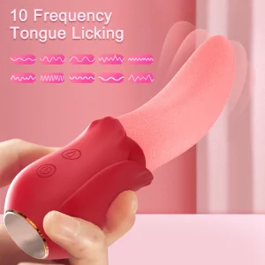 Tongue Licking Rose Vibrator 10 frequency tongue licking