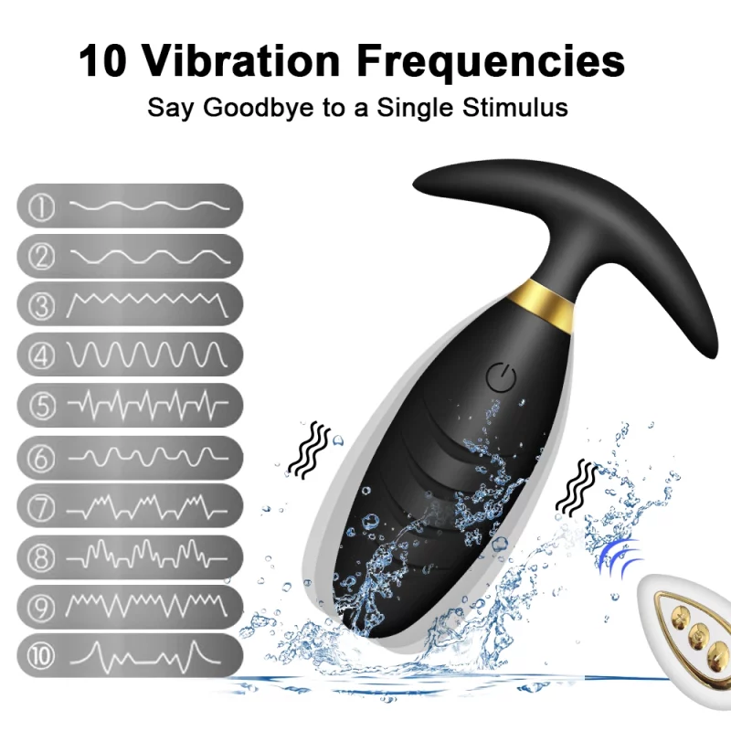 Vibrating Anal Dildo 10 vibration frequency