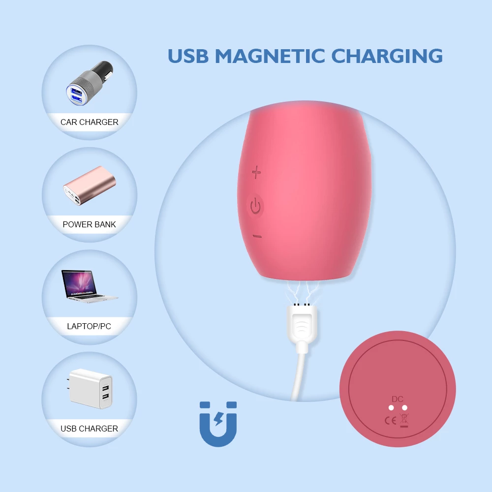 Vibrating Nipple Sucker USb magnetic charging