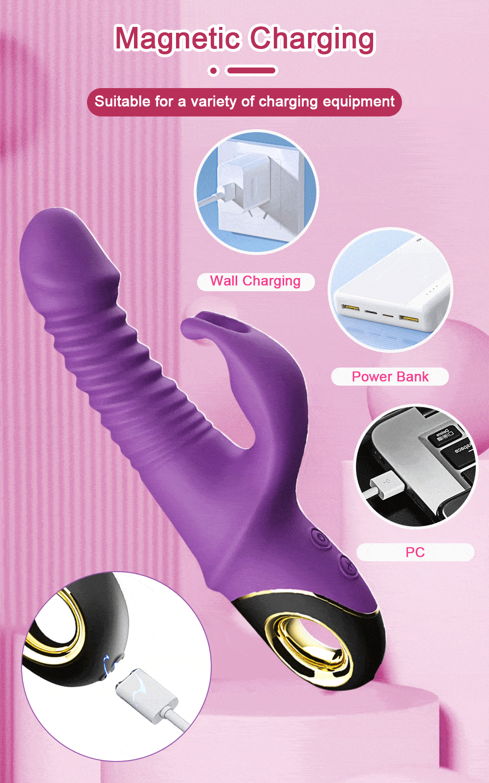 how to charge Thrusting Rabbit Vibrator