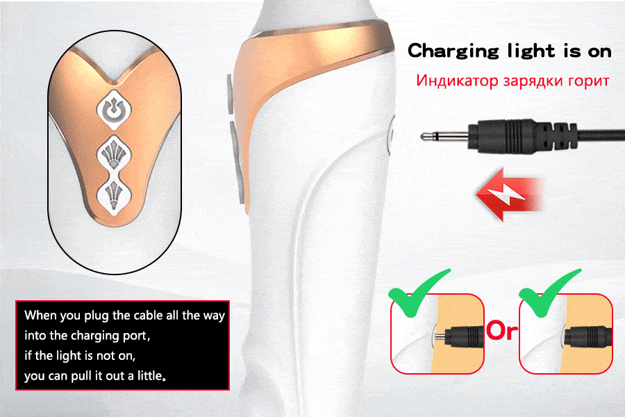 how to use the usb charge for white magic wand vibrator