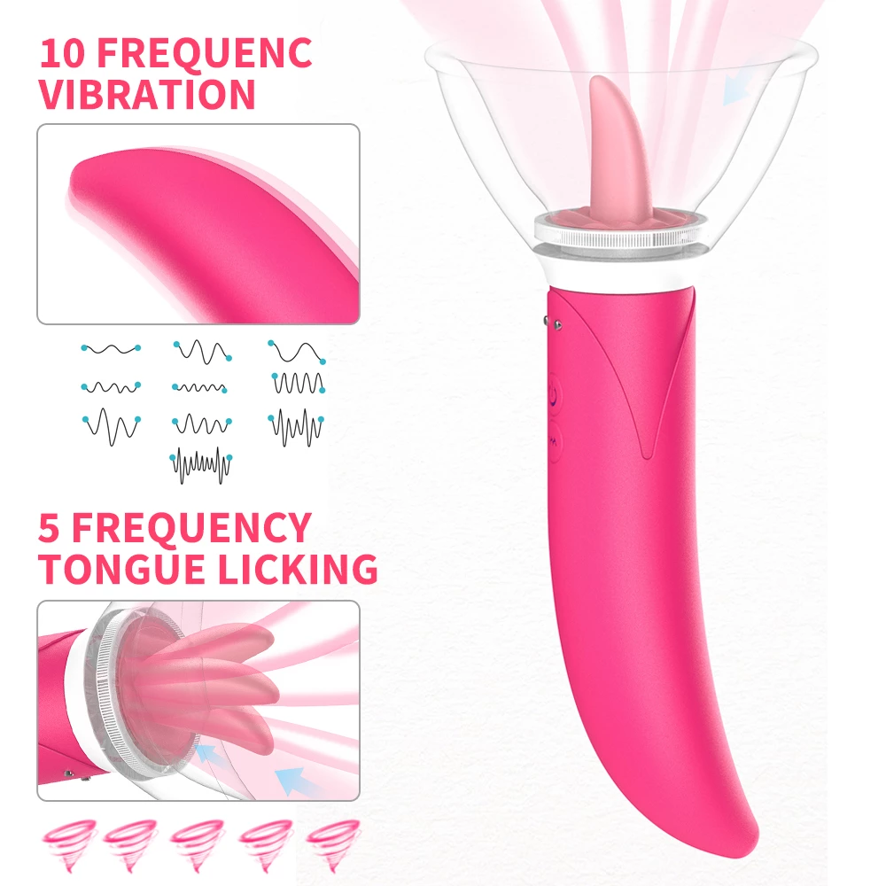 nipple sucker sex toy 10 modes tongue sucking and licking and vibration