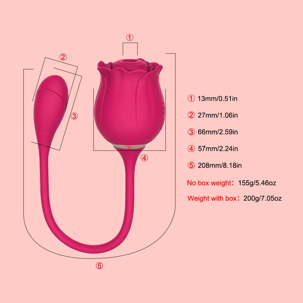 rose sex toy product size