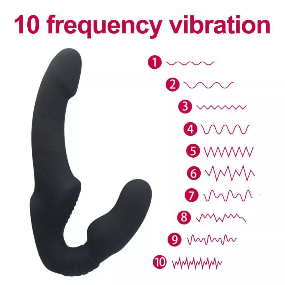 strap on dildo 10 frequency vibration
