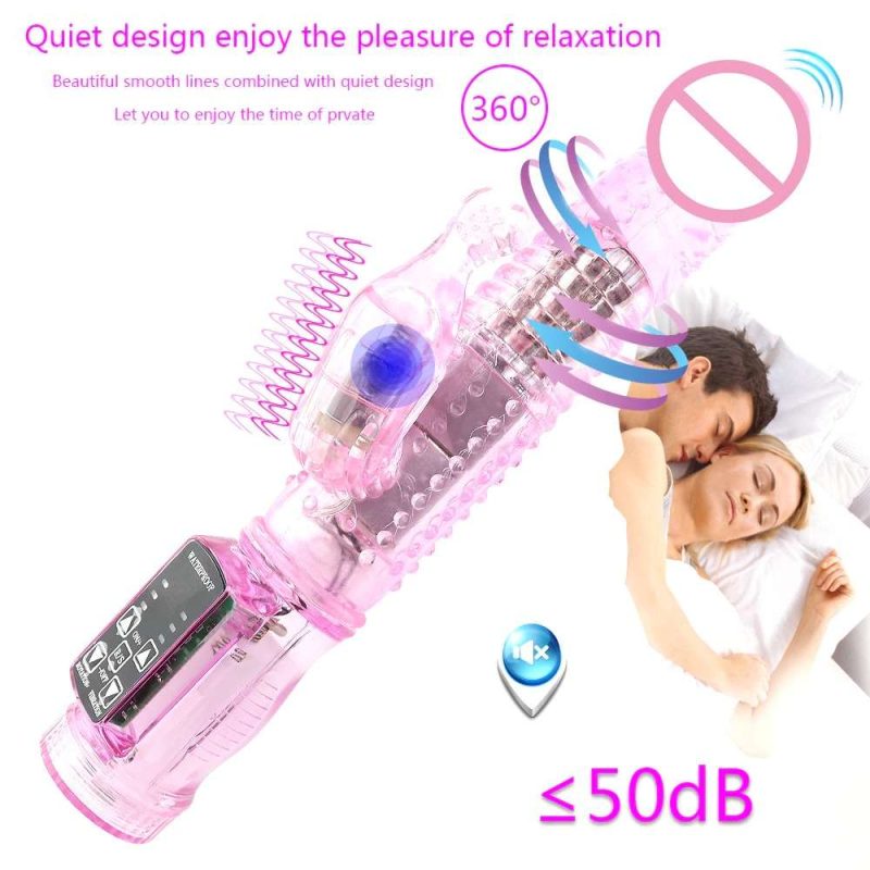 transparent rabbit dildo vibrator quiet design